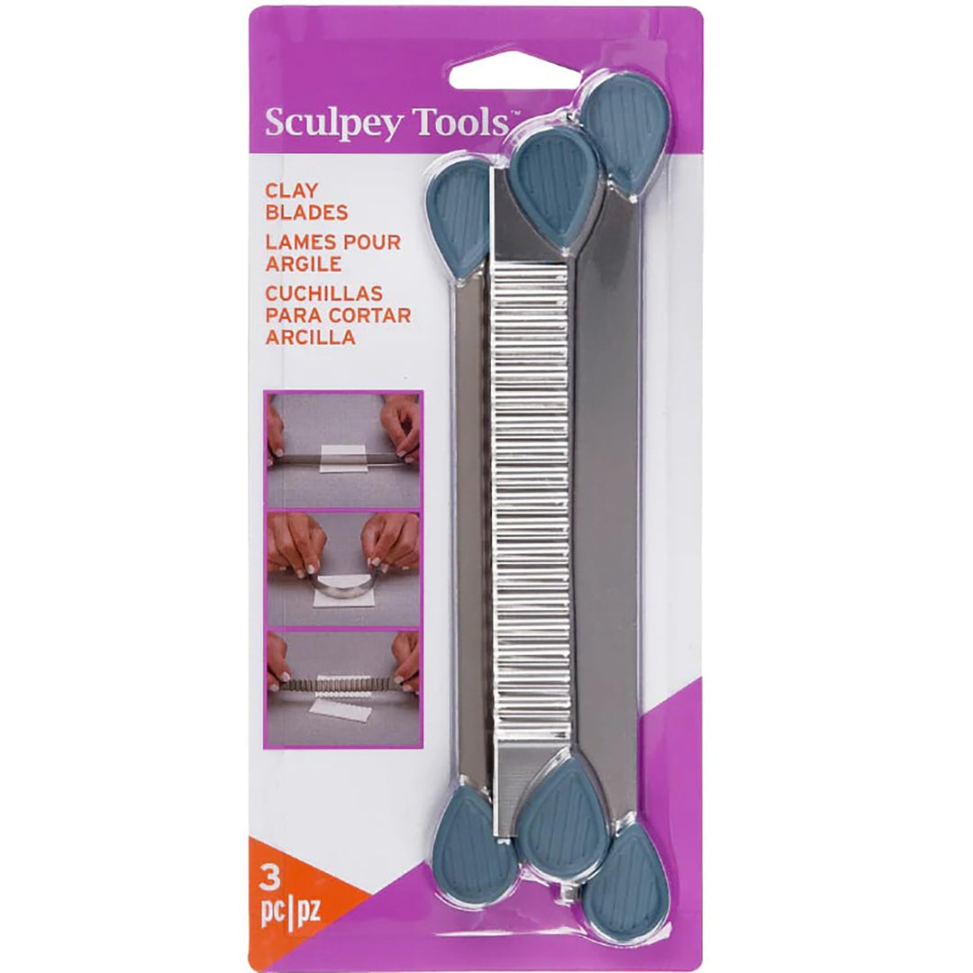 polyform Sculpey Tools Tonklingen, 3 Klingen im Lieferumfang enthalten – flexible, gewellte und star