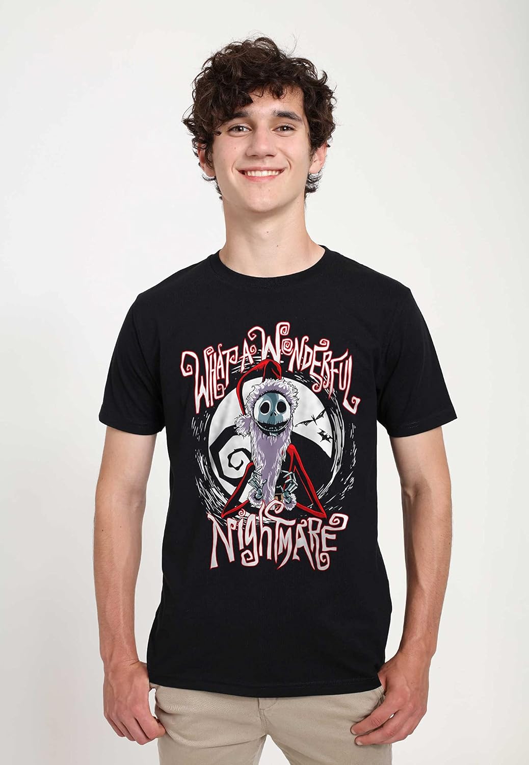 Disney Unisex Nightmare Before Christmas-Santa Jack Organic Short Sleeve T-Shirt XXL Schwarz, XXL Sc
