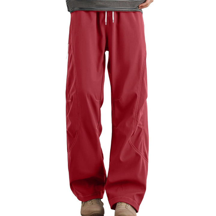 Regenhose Herren wasserdichte Fahrradhose Leichte Winddichte Outdoorhose Elastisch Taille Wanderhose