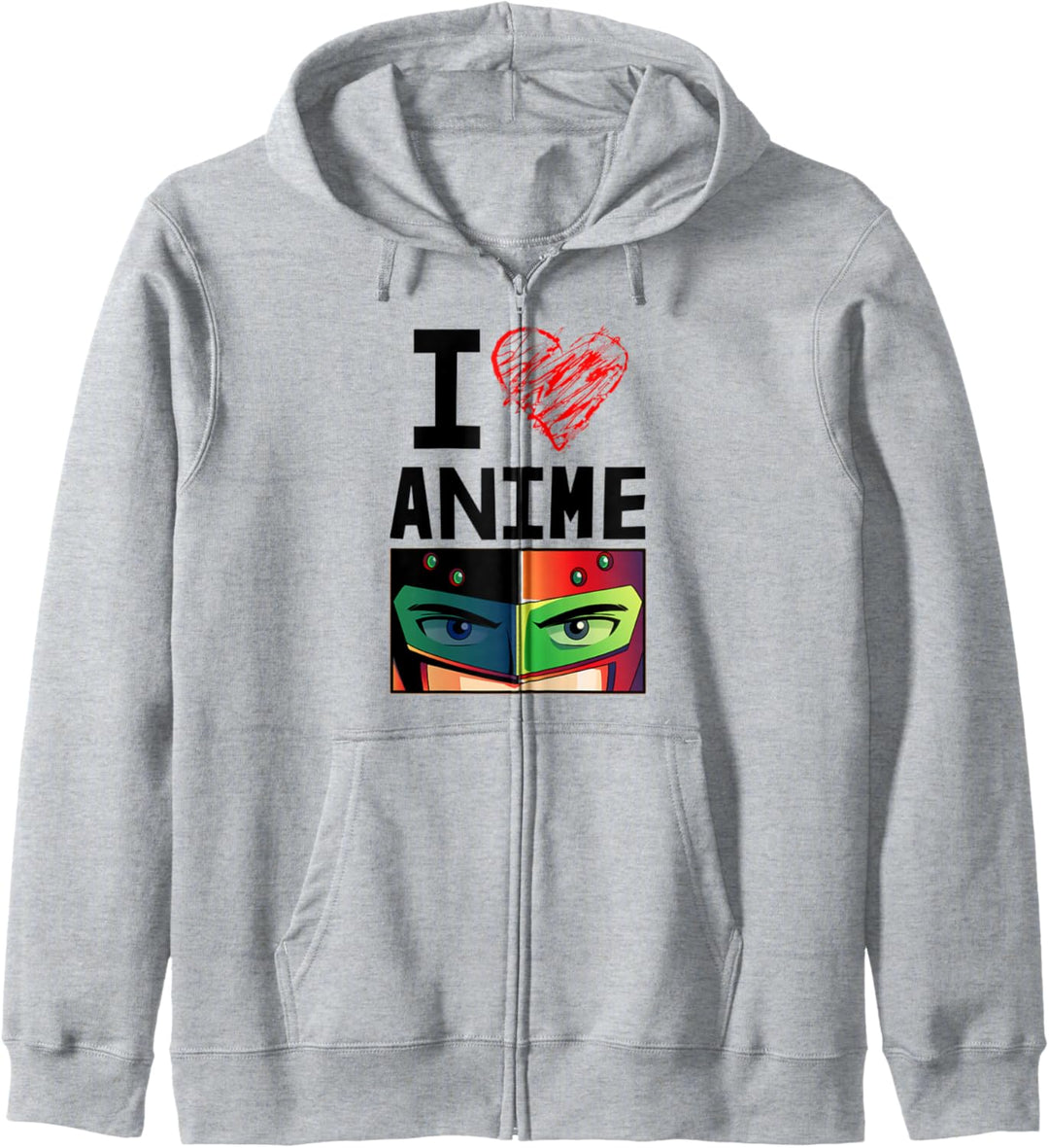 Ich liebe Anime Lustiges Gesicht Liebe Animation Kapuzenjacke
