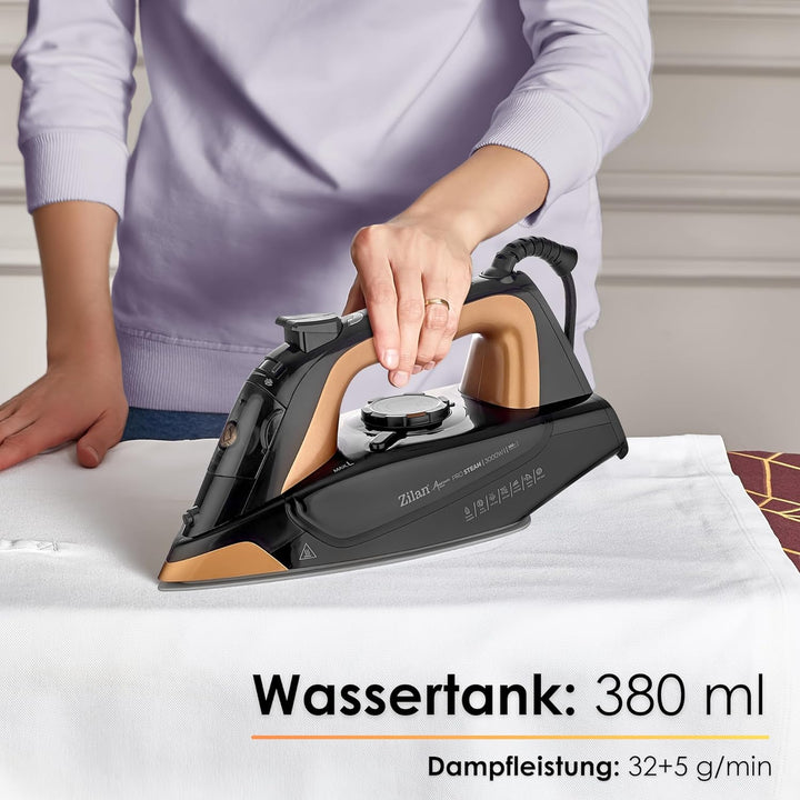 Bügeleisen dampf Dampfbügeleisen 380ml Wassertank Selbstreinigungsfunktion Anti Trop Anti Kalk Dampf