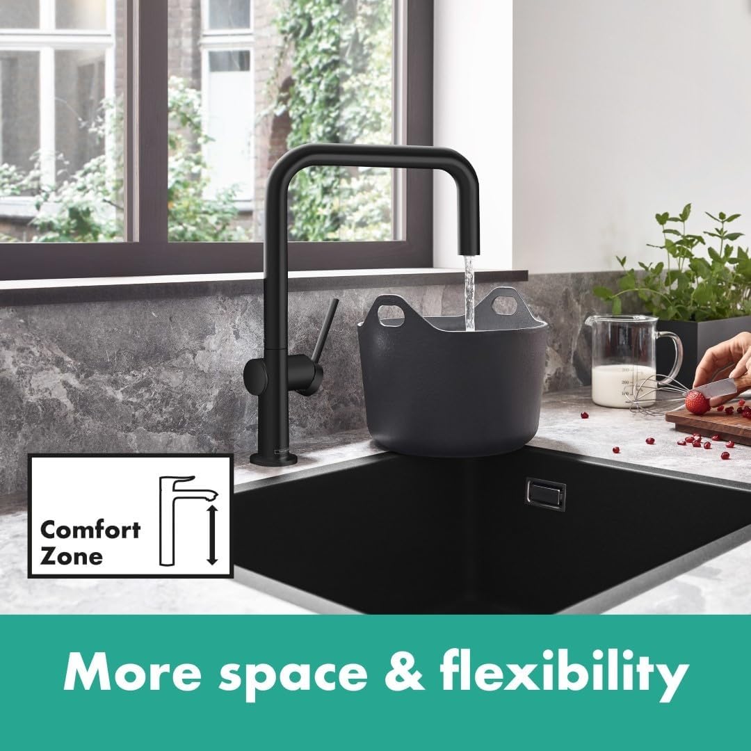 hansgrohe Küchenarmatur Talis M54 (Wasserhahn Küche, 360° schwenkbar, hoher Komfort-U-Auslauf 220mm,