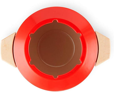 Le Creuset Gusseisen Fondue-Set, Inkl. 2 Holzgriffen, Spritzschutz, Rechaud und 6 Fonduegabeln, 2,0