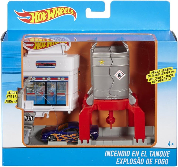 Hot Wheels Ausklappspielset Tankexplosion