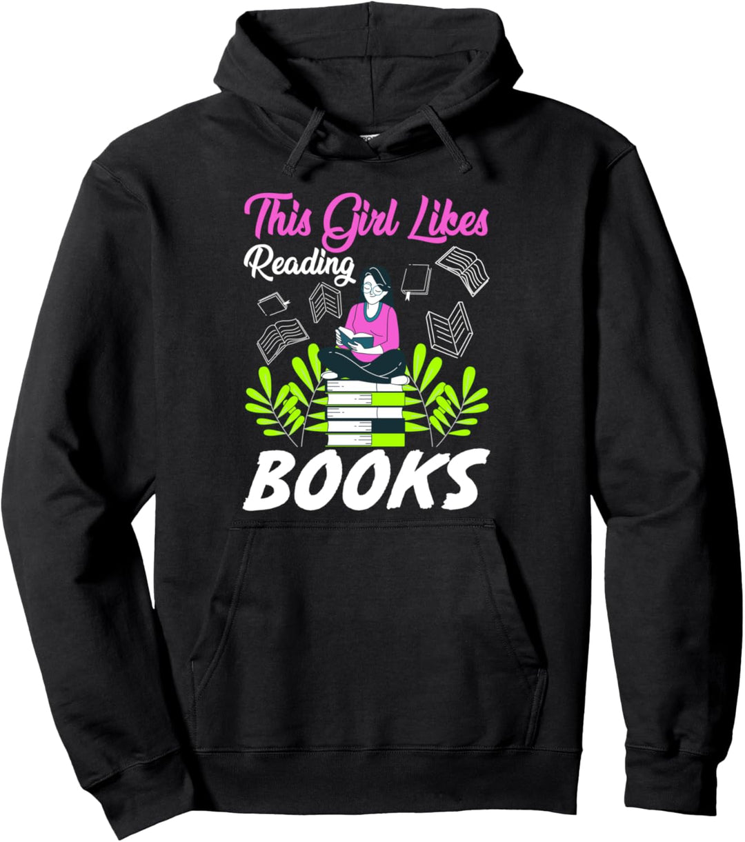 Dieses Mädchen liest gerne Bücher Pullover Hoodie