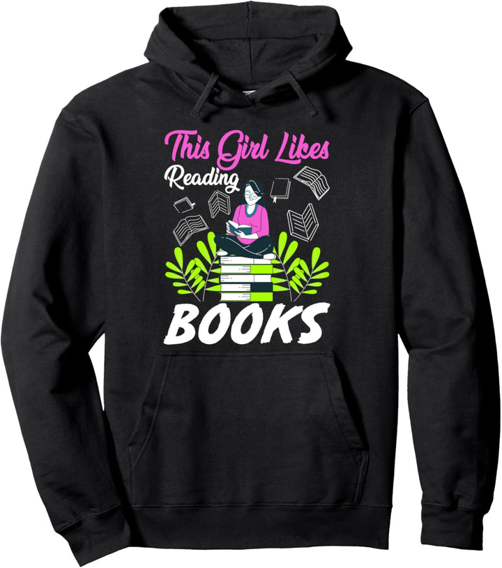 Dieses Mädchen liest gerne Bücher Pullover Hoodie