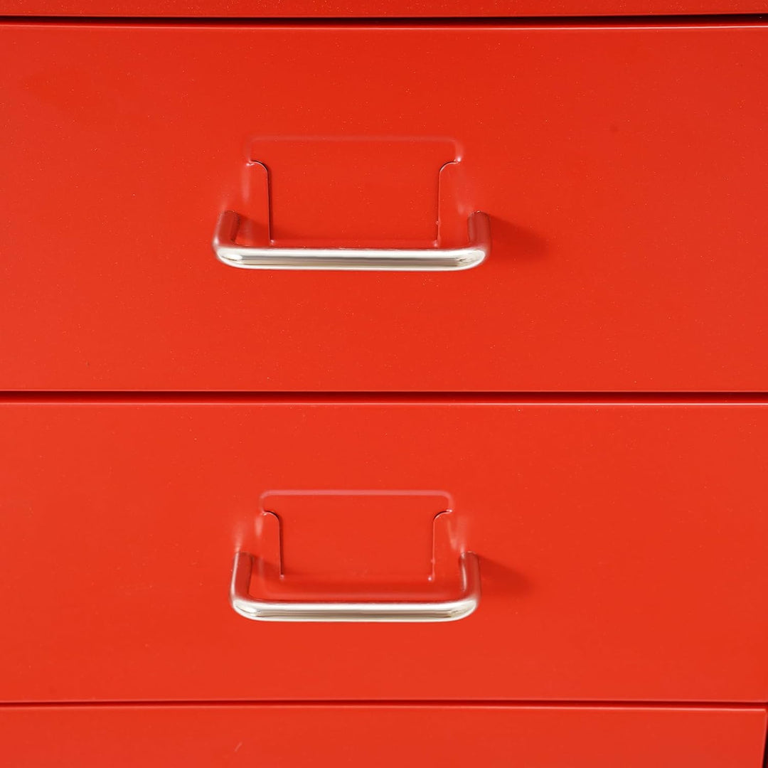 Rollcontainer 6 Schubladen Stahl für Büro &amp; Studie, 4 Rollen | Jede Schublade trägt 8-10 kg. Geeigne