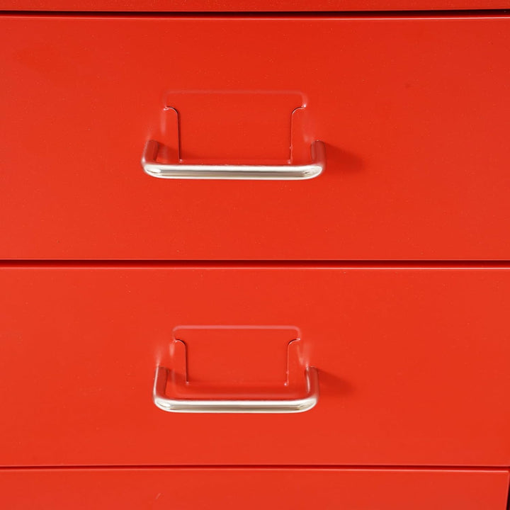 Rollcontainer 6 Schubladen Stahl für Büro &amp; Studie, 4 Rollen | Jede Schublade trägt 8-10 kg. Geeigne