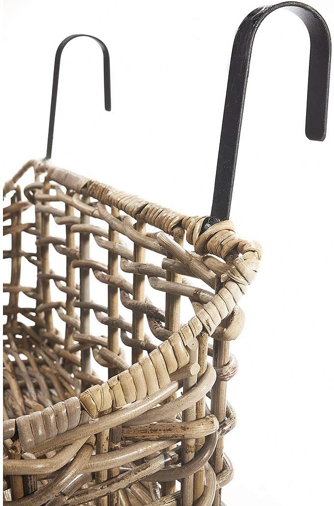 Kobolo Balkonkasten stabil und robust - Rattan - licht geflochten - 50x18x20 cm