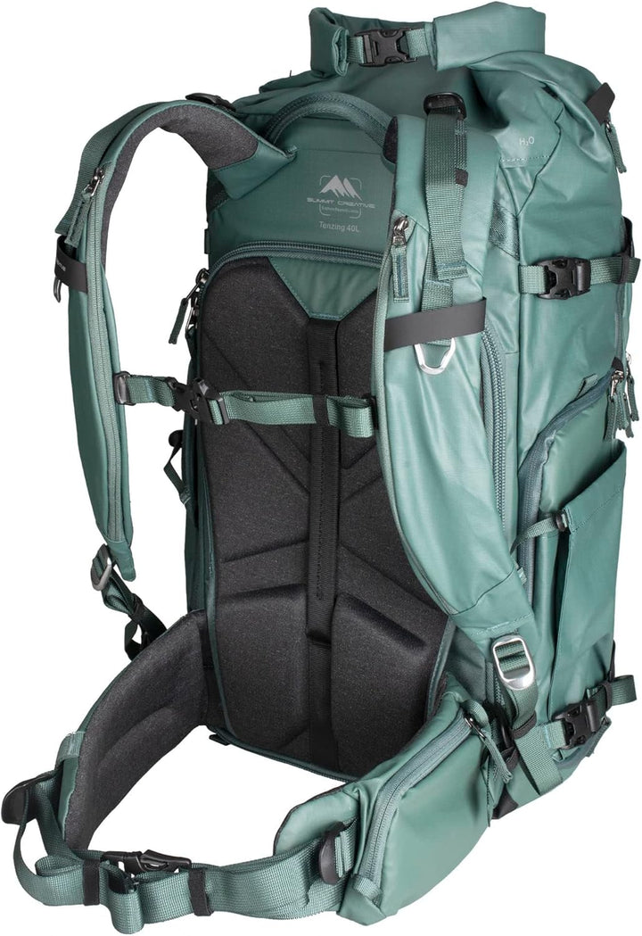 Summit Creative TENZING Roll-Top-Kamerarucksack 30L Grün, 30L Grün