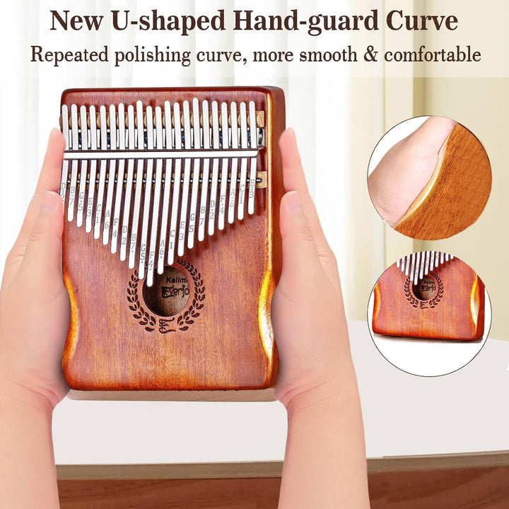 Everjoys Kalimba Daumenklavier 21 Tasten Professionelles Musikinstrument Finger Marimbas mit tragbar