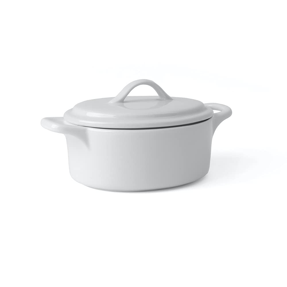 Holst Porzellan COC 201 Cocotte/Kokotte/Topf mit Deckel 0,40 l, weiss, 13 x 11.5 x 8.5 cm 0,40 l Coc
