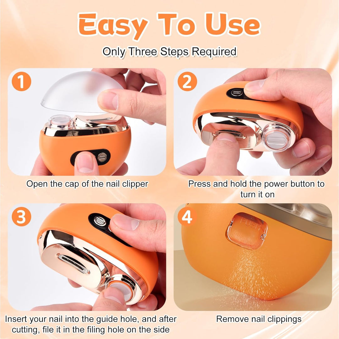 Elektrischer Nagelknipser, Elektrische Nagelfeile 3-in-1, 3 Gesch-Ultraleise, Multi-Functional Nagel
