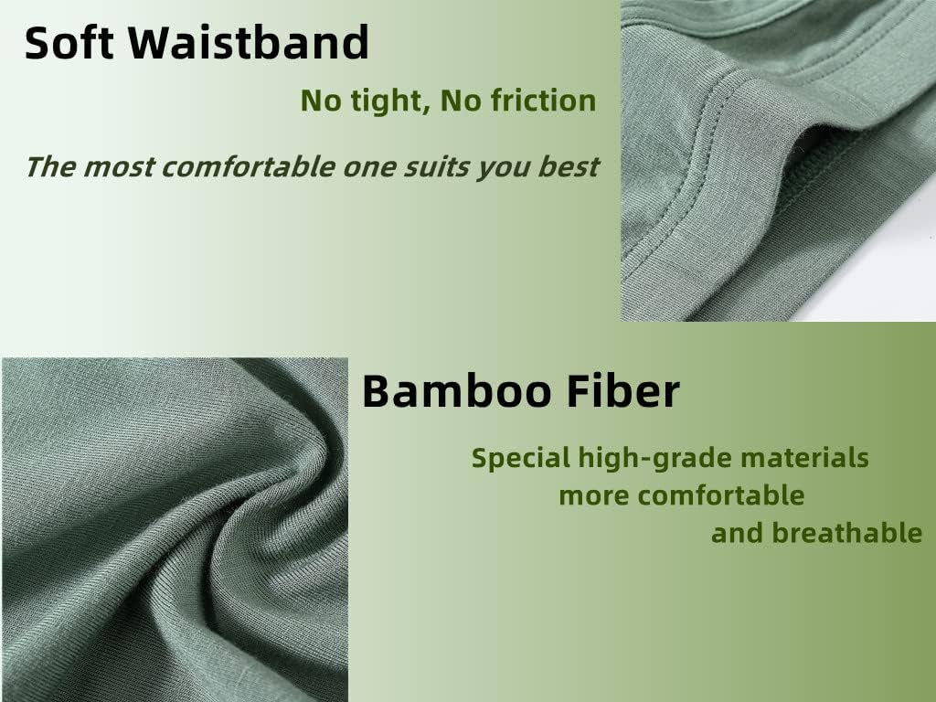 BIATWOWR Herren Bikini Slip aus Bambusfaser Weiche Atmungsaktive Komfortable Unterwäsche mit Grossem