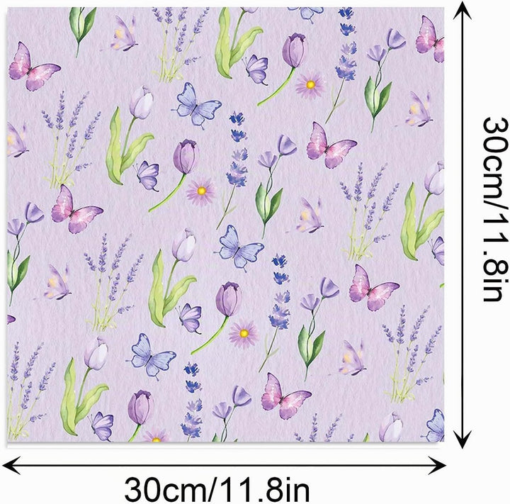 24 Blatt Designpapier Blumenmuster Motivpapier Scrapbook Papier 30x30 cm Doppelseitiges Bastelpapier