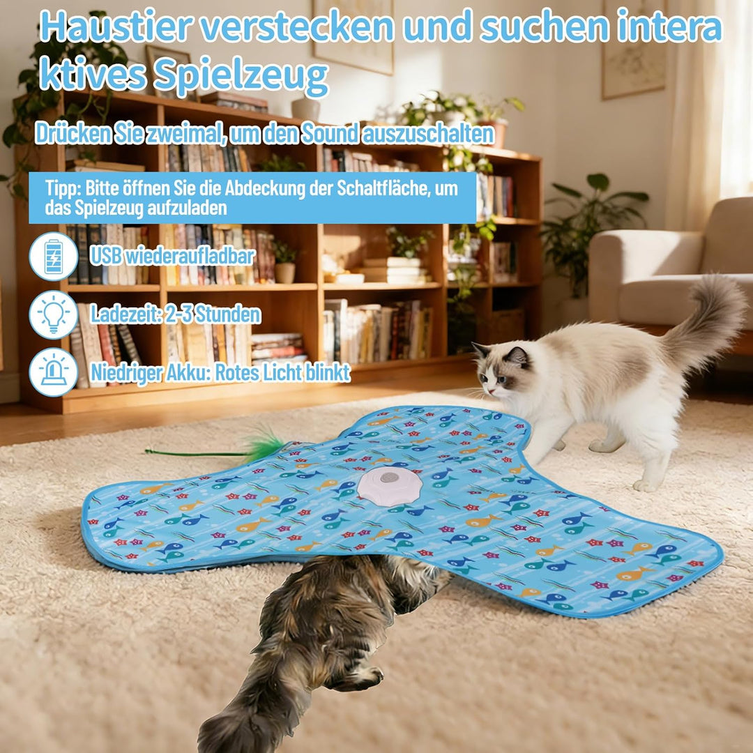Interaktives Katzenspielzeug Selbstbeschäftigung, Katzenspielzeug Elektrisch mit Versteckspiel, Bewe