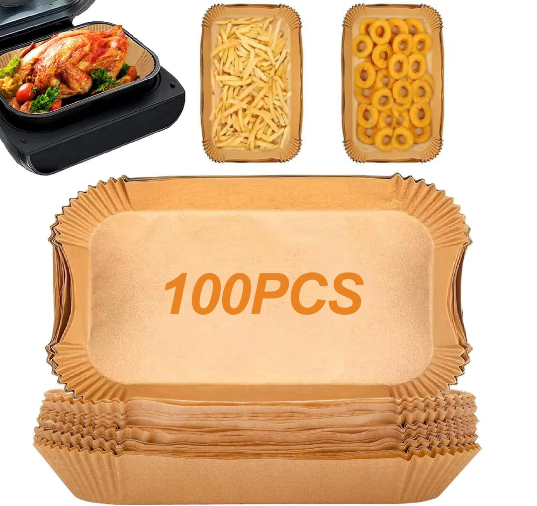100 Stück Backpapier für Heissluftfritteuse Ninja Foodi MAX Grill & Air Fryer AG551EU AG551EUCP, Rec