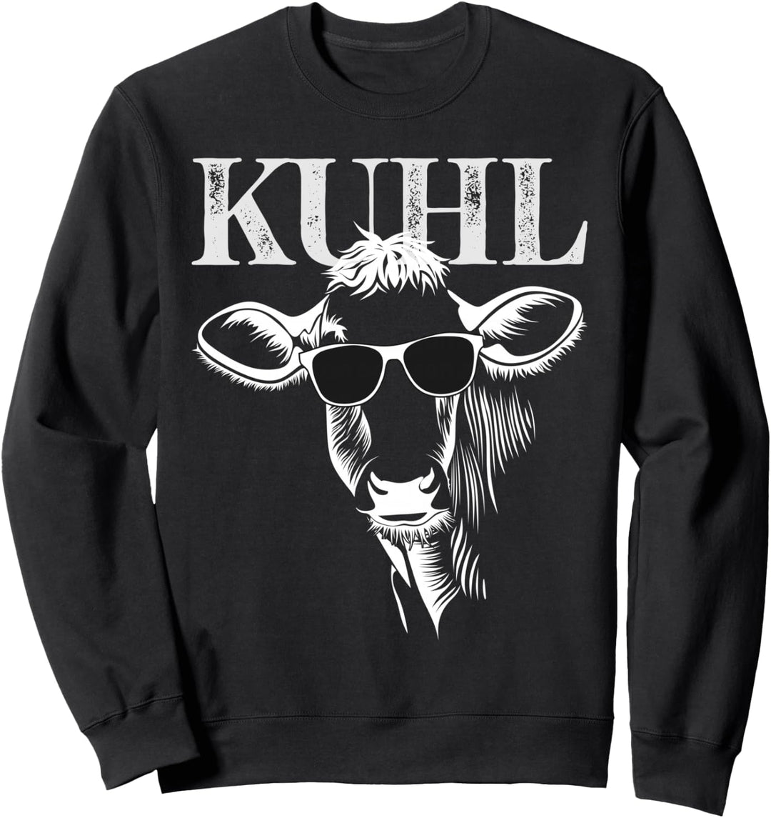 Lustiges Kuh Kuhl wie Kühe mit Sonnenbrille Bauer Geschenk Sweatshirt