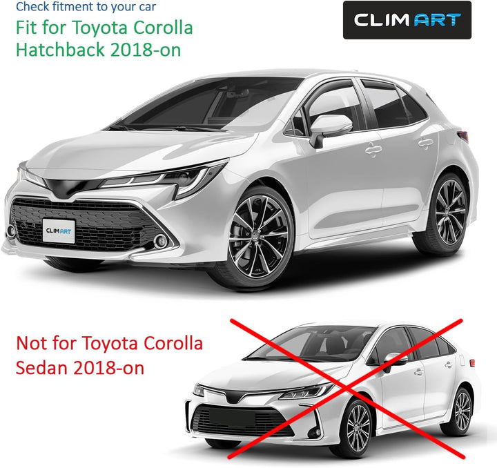 CLIM ART Windabweiser für/kompatible mit Toyota Corolla Schrägheck 2018-2026 -Integrierte Regenabwei