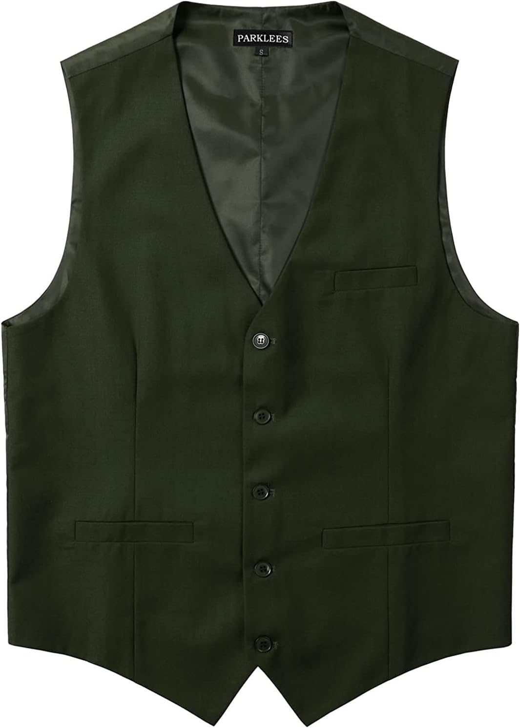PARKLEES Herren Hipster Urban Design Business formelle Weste Slim Fit Anzug Smoking Kleid Weste S Ol