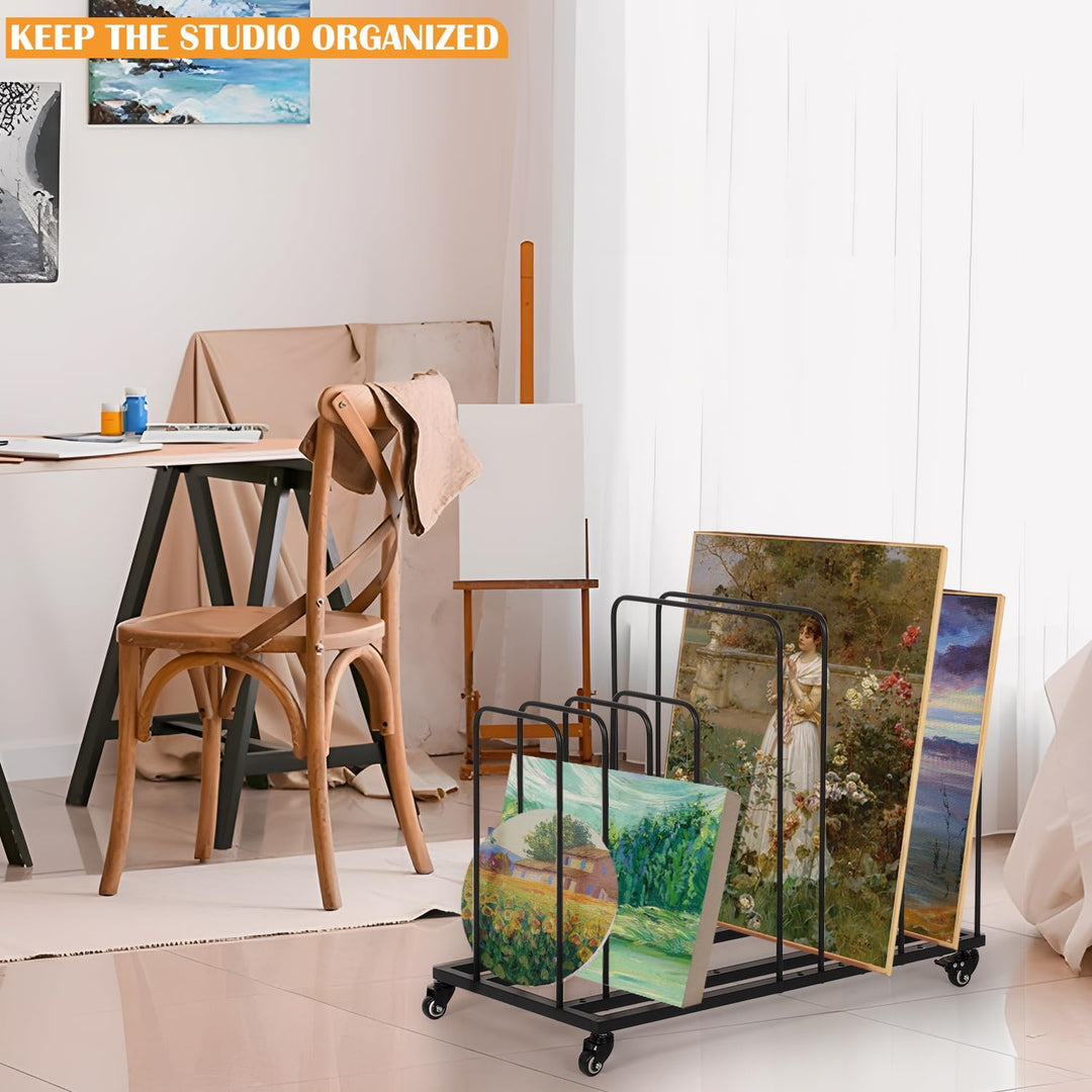 uyoyous Mobile Kunst-Trockengestell 85×69×44cm Trockengestell für Kunst Einstellbares Intervall Kuns