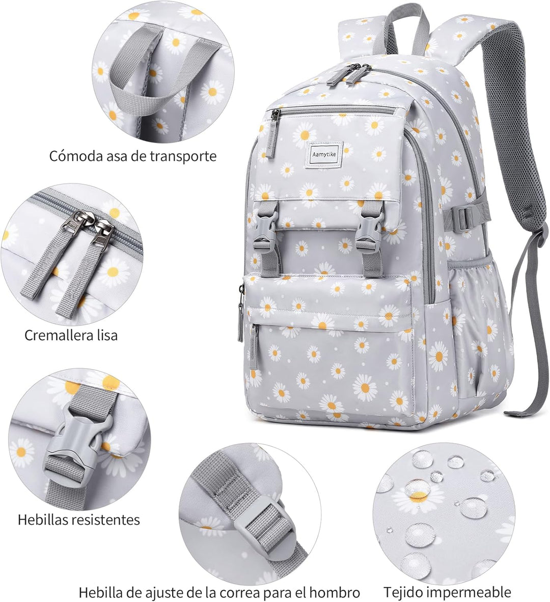 Aamytike Schulrucksack Mädchen Teenager Schule Rucksack Damen Schulranzen Maedchen Wasserdicht Kinde