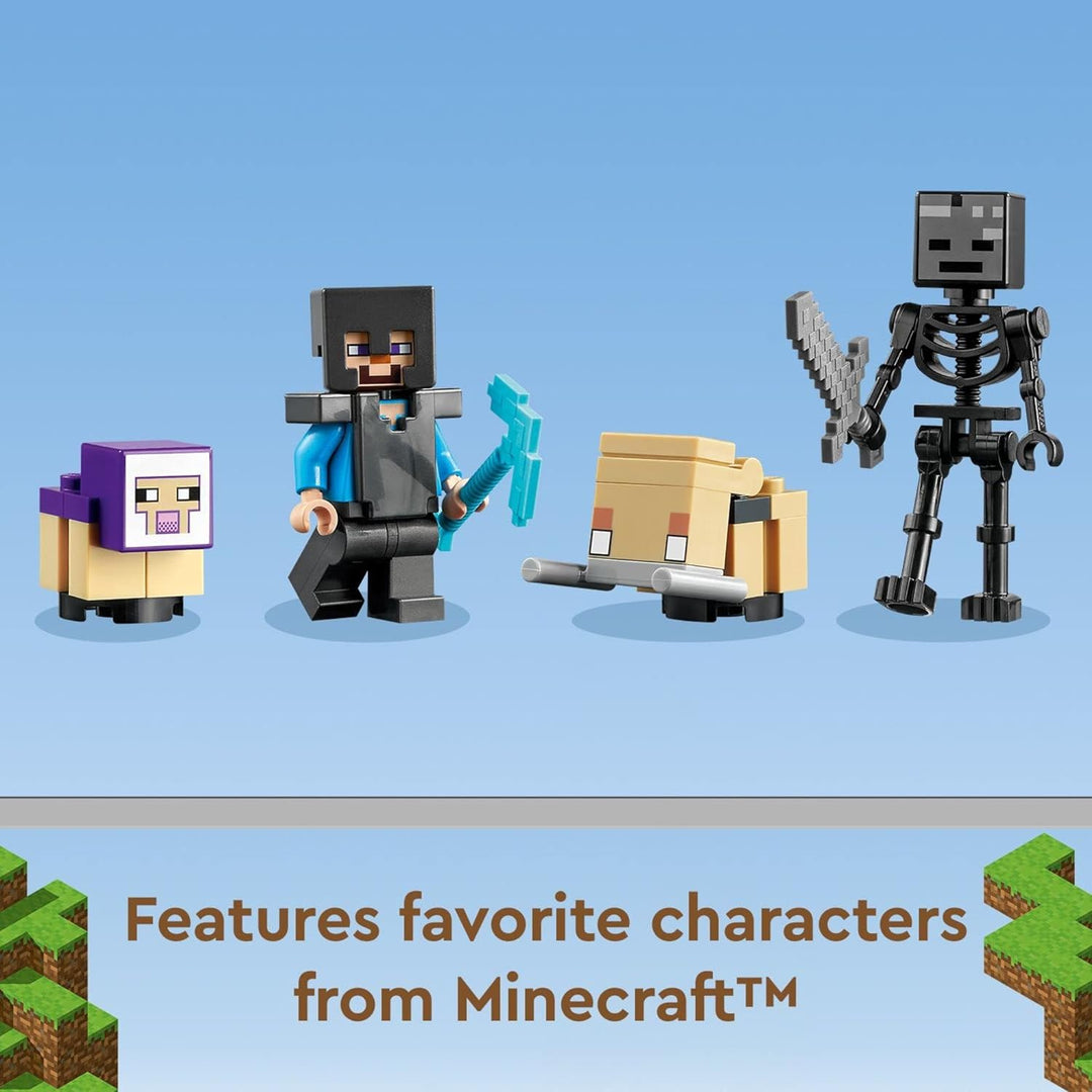 LEGO Minecraft The Ruined Portal 21172 Building Kit; Fun Minecraft Toy for Kids with Steve and a Wit