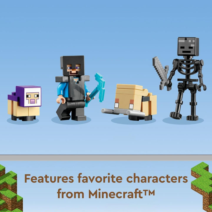 LEGO Minecraft The Ruined Portal 21172 Building Kit; Fun Minecraft Toy for Kids with Steve and a Wit