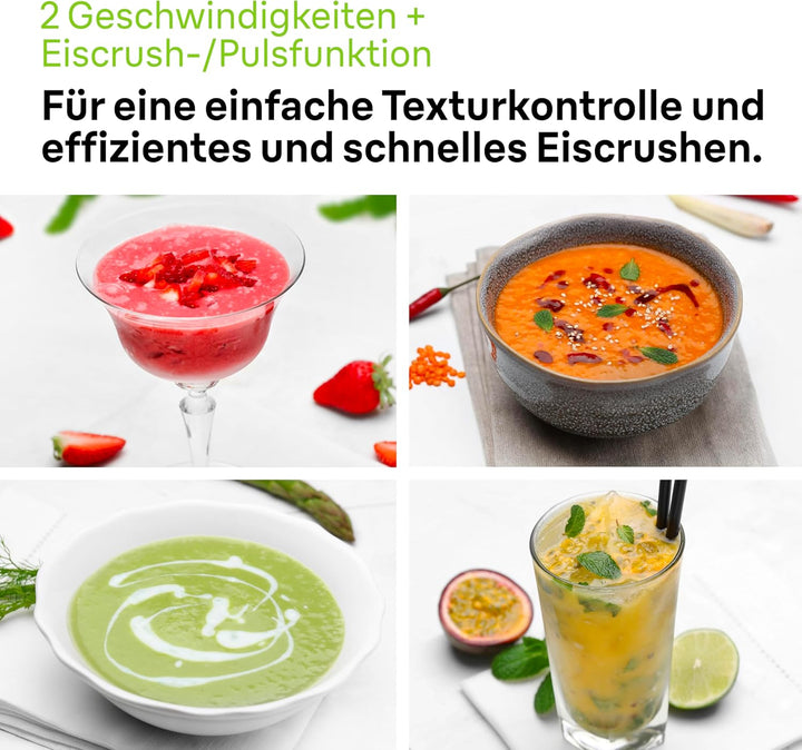 Braun PowerBlend 1 JB1050WH - Standmixer mit 1,5 l Glas-Mixaufsatz, Küchenhelfer zum Zerkleinern, Pü