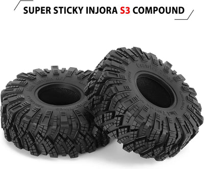 INJORA 1.9 Reifen Mud Terrain Laufrad Kraken Claw Reifen für Axial SCX10 Pro UTB18 TRX4 Redcat VS4-1