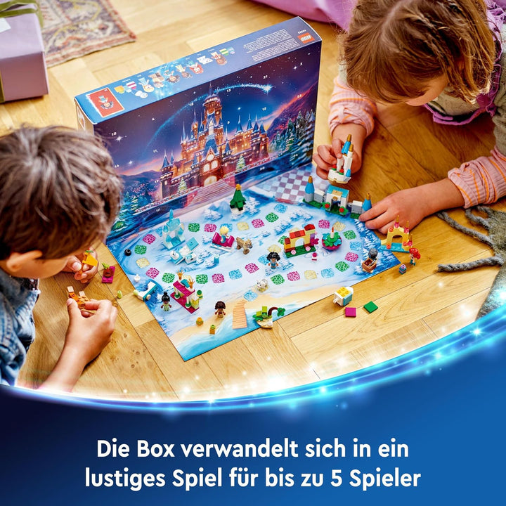 LEGO │ Disney Princess Adventskalender 2024, Bauspielzeug mit 5 Mikro-Spielfiguren, Adventsbauset fü