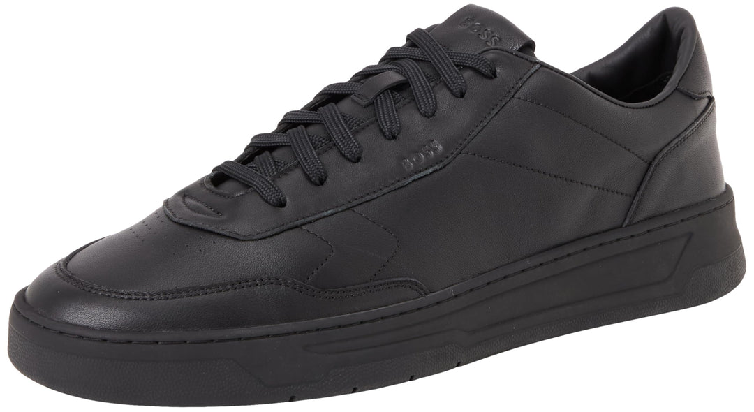 BOSS Herren Baltimore Tenn Sneakers aus Leder mit Gummisohle Grösse 39 EU Black5, 39 EU Black5