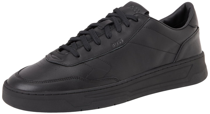BOSS Herren Baltimore Tenn Sneakers aus Leder mit Gummisohle Grösse 39 EU Black5, 39 EU Black5