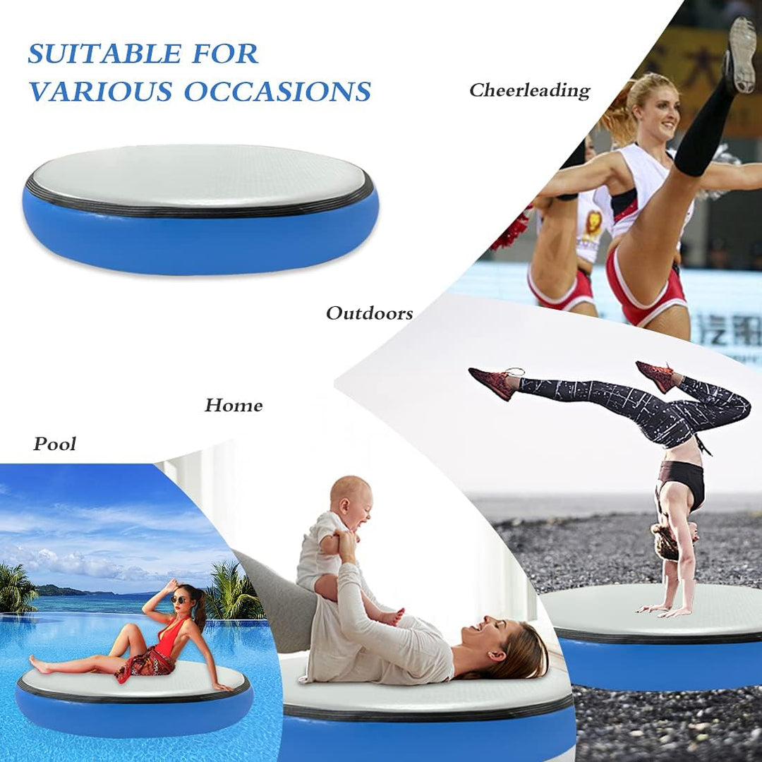 Airspot Air Matte Track 20 cm Höhe, Aufblasbare Gymnastik Tumbling Matten, Gymnastikmatte mit Pumpe,