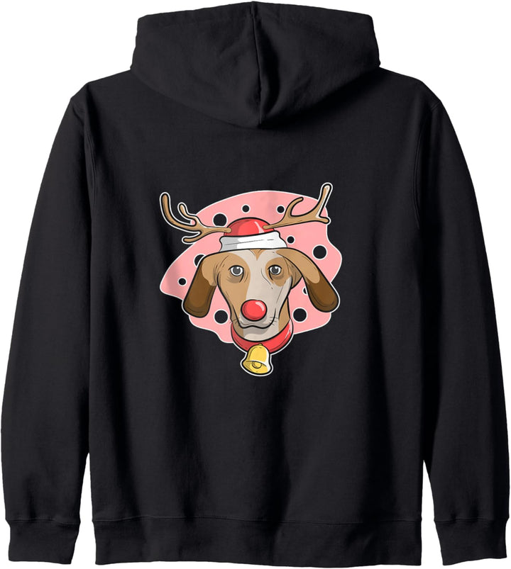 Weihnachten American Foxhound Kapuzenjacke
