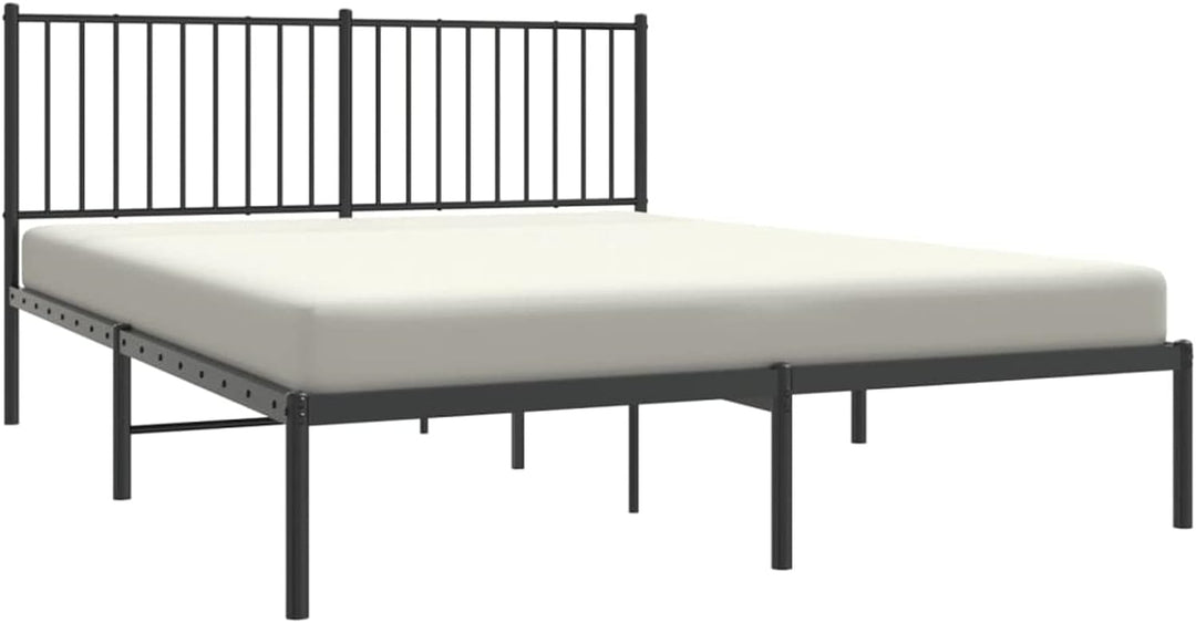 Tidyard Bettgestell mit Kopfteil Metallbett Gästebett Doppelbett/Einzelbett Bett Bettrahmen Schlafzi