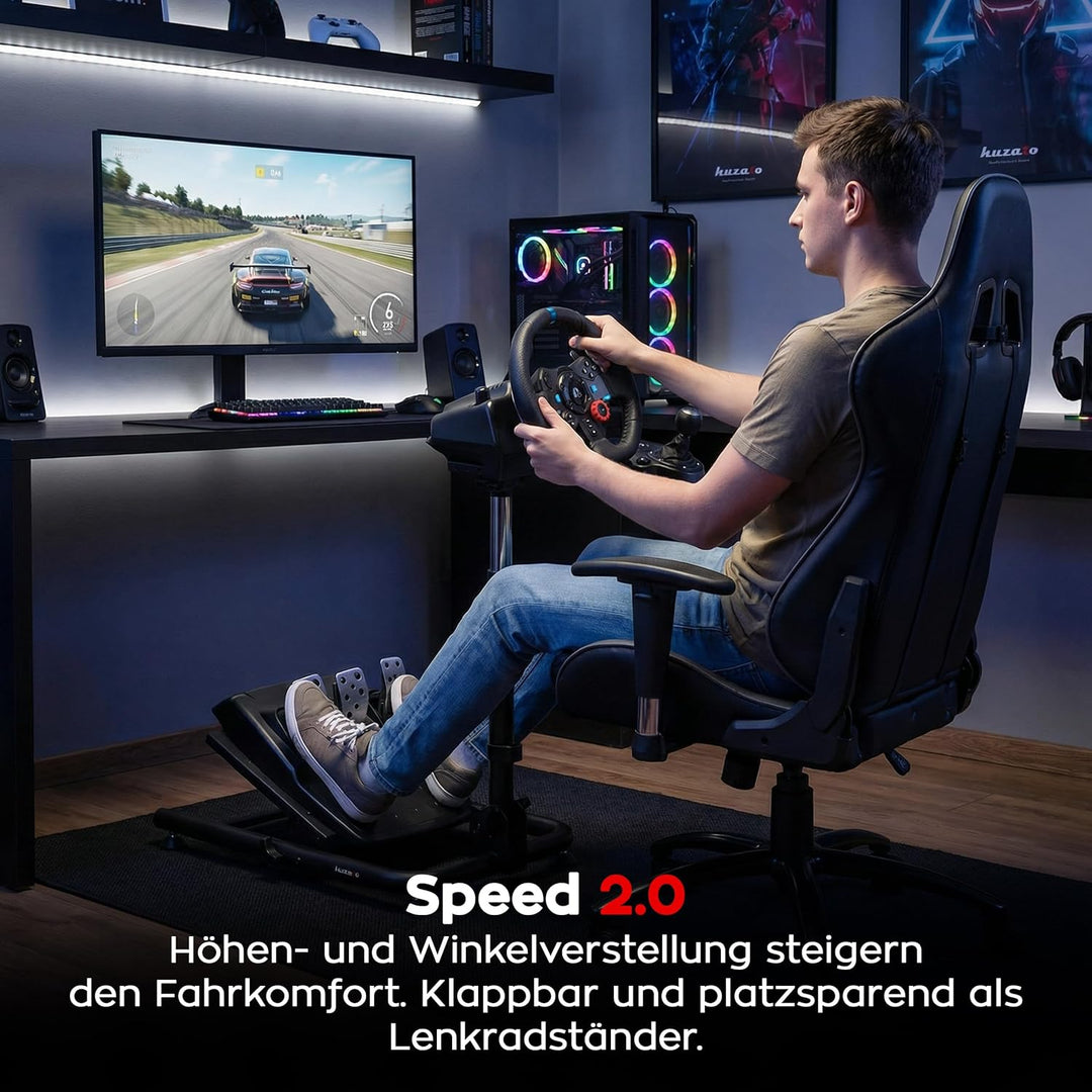 huzaro Speed 2.0 | Lenkradständer Racing Wheel Stand Racing Ständer | Geeignet u.a. für Logitech G25
