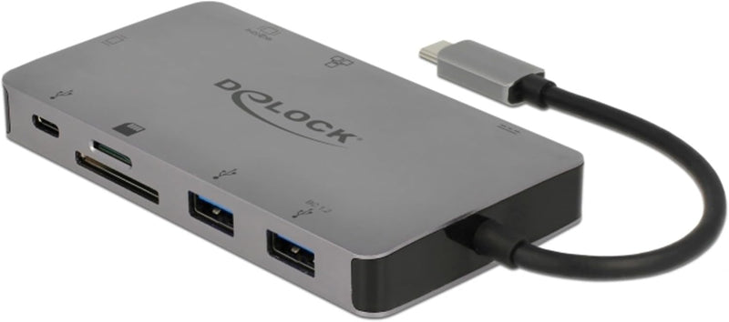 Delock USB C HUB/Thunderbolt 3 Adapter / 9 in 1 Dockingstation mit HDMI 4K / VGA/USB 3.1 mit PD 3.0