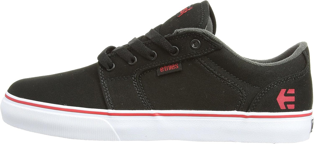Etnies Herren Barge Ls Skate-Schuh 38 EU Schwarz Black Dark Grey Red, 38 EU Schwarz Black Dark Grey