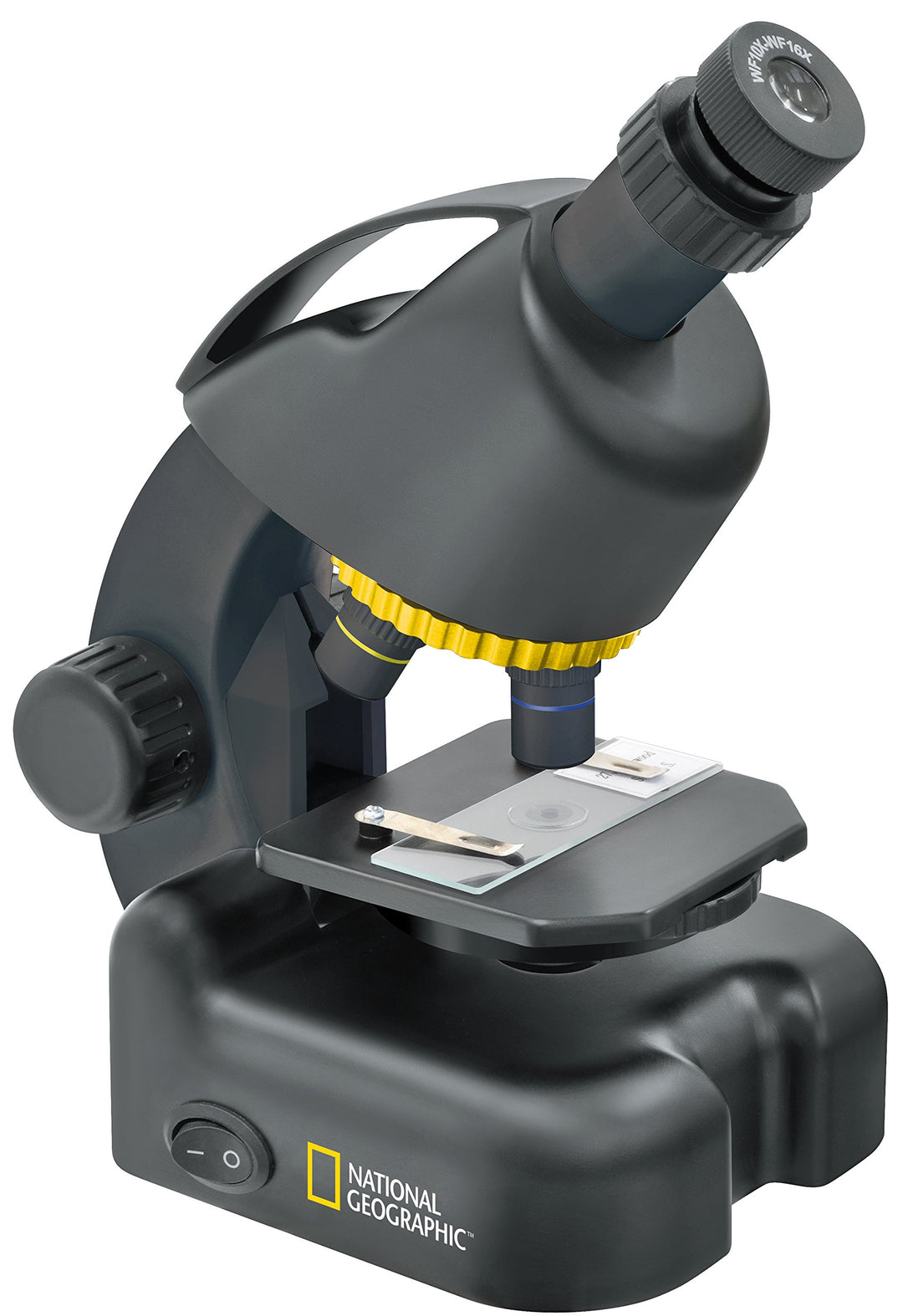 National Geographic 40-640x Mikroskop mit batteriebetriebener LED Durchlichtbeleuchtung, höhenverste