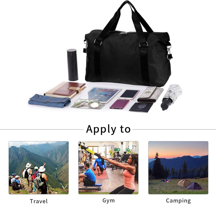 HAWEE Reisetasche Herren Gross Weekender Sporttasche Damen Wasserdicht Gym Bag Leichte Handgepäck Ta