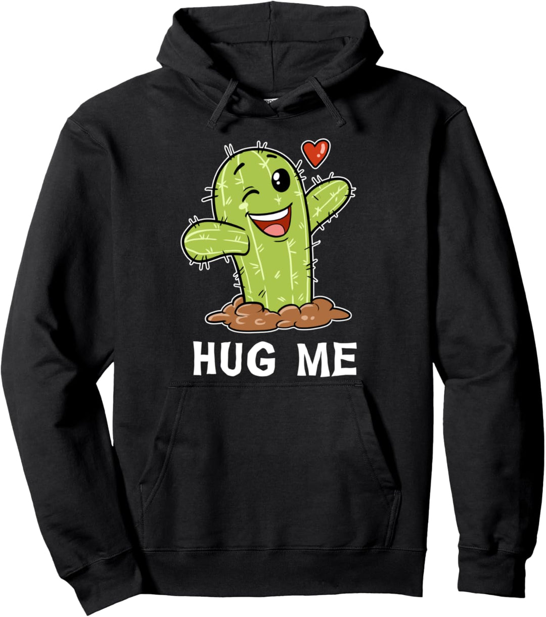 Niedliches Umarme Mich Knuddeln Kaktus Kakteen Pflanze Pullover Hoodie
