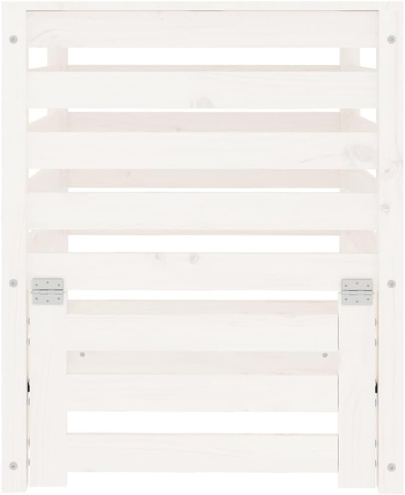 vidaXL Komposter, Gartenkomposter Latten-Design, Holzkomposter mit Deckel Klappe, Kompostbehälter Ko
