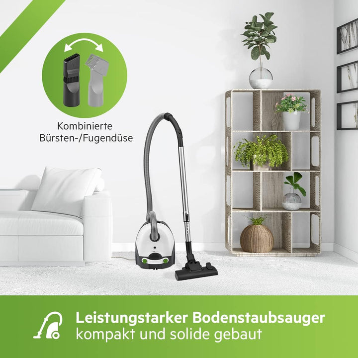 Clatronic® Bodenstaubsauger mit energiesparenden 700 Watt | Staubsauger mit 5-Fach Mikrofiltersystem