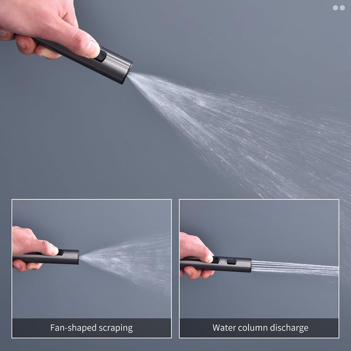 HOMELODY Duscharmatur Komplettset mit Glasablage - Regendusche mit Armatur und 30cm, Duscharmatur mi