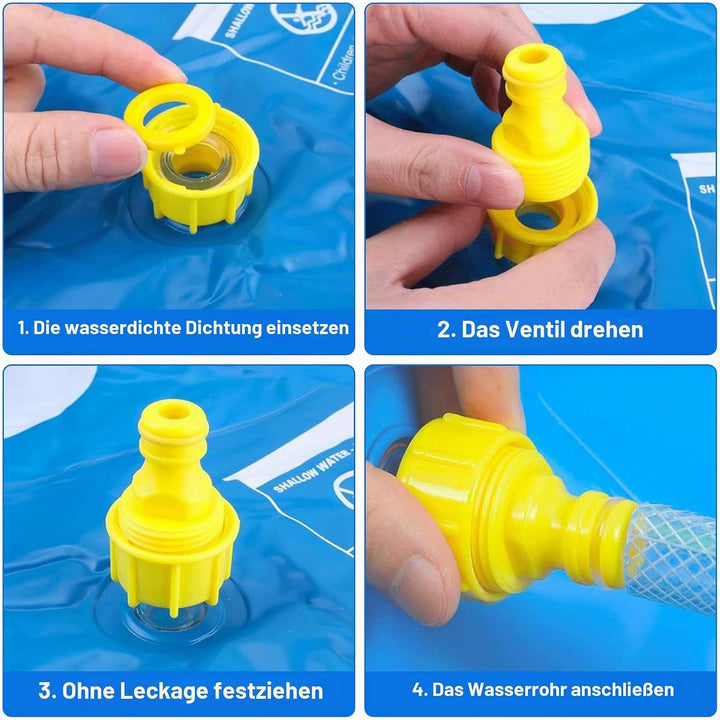 Wasserspielzeug Kinder, 170CM Sprinkler Wasser Spielmatte für Draussen, Outdoor Garten, Hunde Pool W