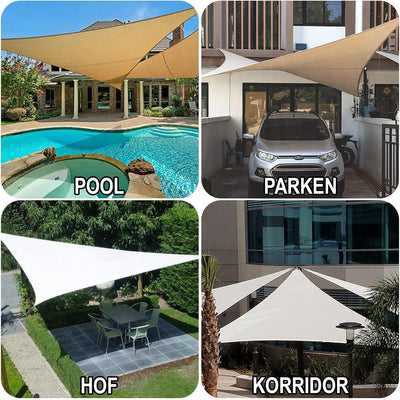 HENG FENG Sonnensegel Rechteckig Quadratisch 2x2m Wasserdicht PES Polyester Sonnenschutz Windschutz