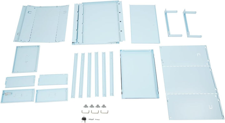 Kazafa Rollcontainer Vertikaler Aktenchrank 3-Schubladen Metall-Schrank mit Schloss & Vier Rollen St