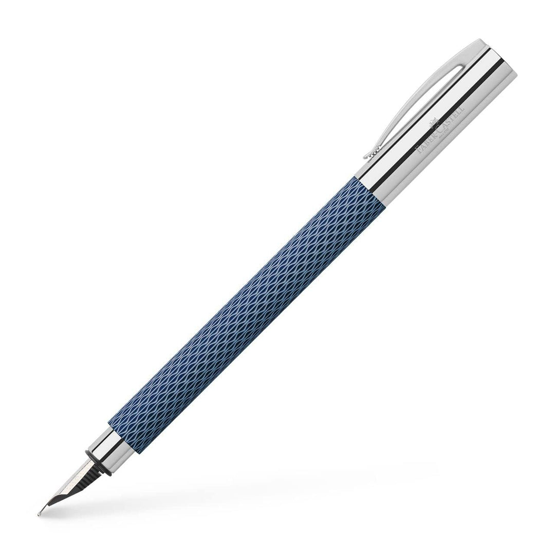 Faber-Castell 147120 - Füller Ambition OpArt Deep Water, Federstärke M, 1 Stück Deep Water Füller M,