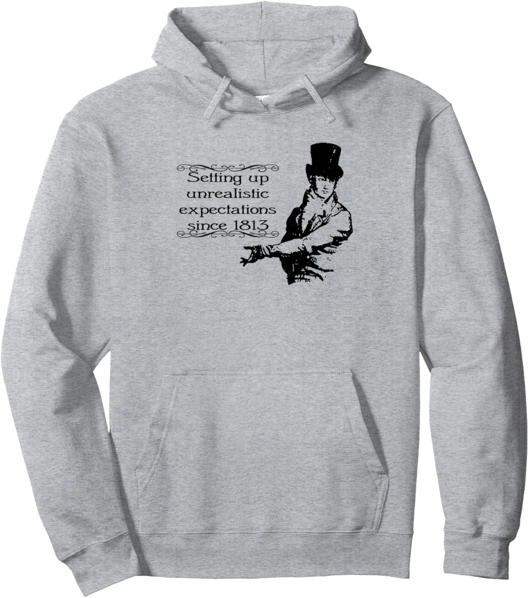 Funny Jane Austen Mr. Darcy Expectations Literary Book Club Pullover Hoodie